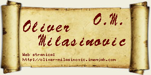 Oliver Milašinović vizit kartica
